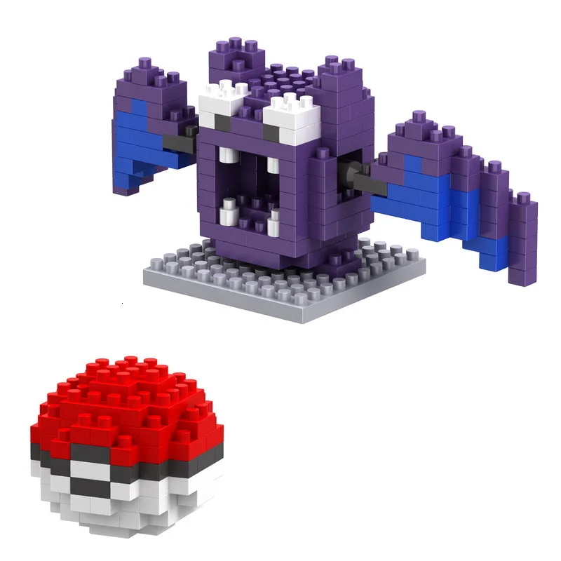 8055A-NO BOX 20 стилей Pokemons блоки забавные игрушки-головоломки для детей Пикачу алмазные частицы - Цвет: 8055A-NO BOX