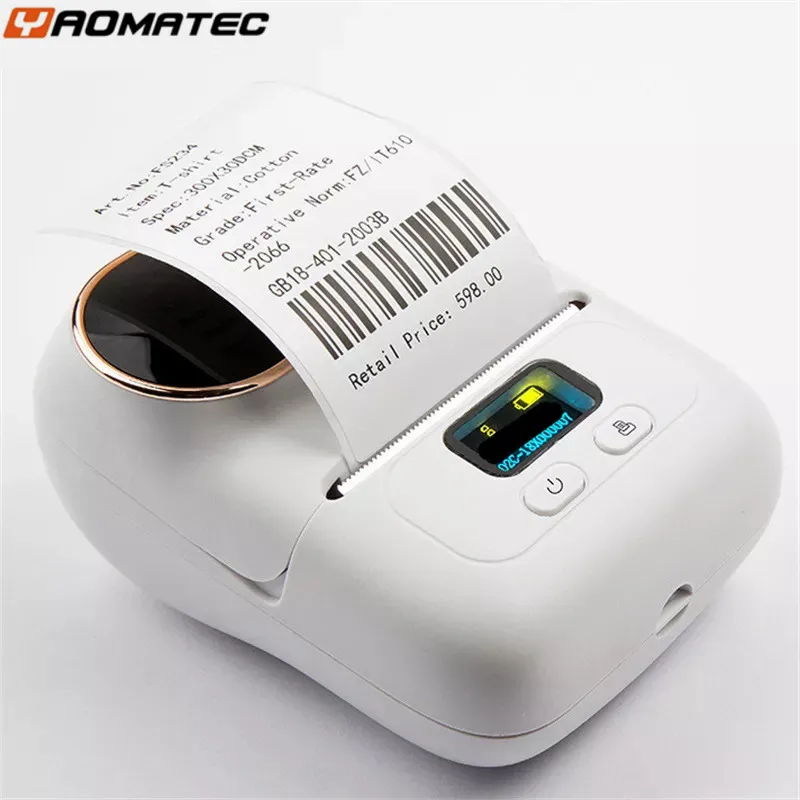 

Yaomatec Jewelry Cosmetic Box Sticker Bakery Price Tag Milk Tea Shop Cup Sticker Small Mini Bluetooth Thermal Portable Printer