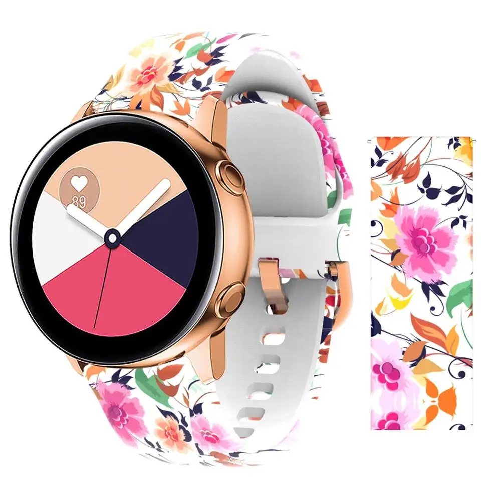 Силиконовый ремешок для часов samsung Galaxy Active Galaxy 42 Band 20 мм s2 Band Amazfit Bip Youth/gear Sport/Garmin vivoactive 3 - Цвет ремешка: A