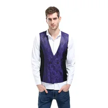 Мужской жилет большого тела Англия дворец темные полосы Дизайн Передняя и спина, сустав сплошной цвет мужской жилет