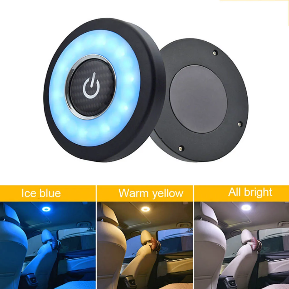 Car Interior Lighting Low power Car LED Reading Light Rear Row Car Ceiling Roof Lamp Auto Accessories High Quality Bulb - Испускаемый цвет: blue and yellow