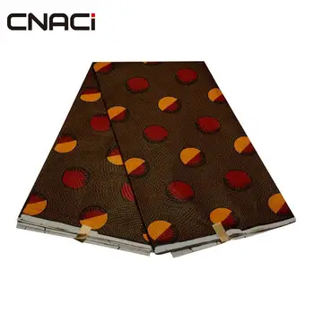 

CNACI High Quality African Wax Fabric 6 Yards/Piece Polyester Tissus Africain Veritable Wax African Ankara Fabrics For Wedding