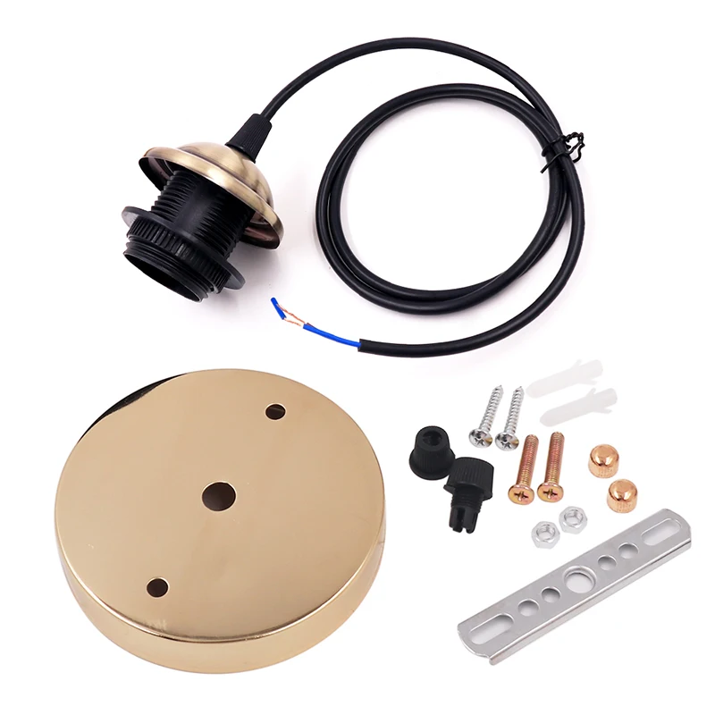 AC 220V Vintage Edison Lamp Base E27 Screw Ceiling Rose Light Pendant Light Holder E27 Screw Socket Base for Retro Incandescent Lamp Holder Lamp Bulb Holder Lamp Base