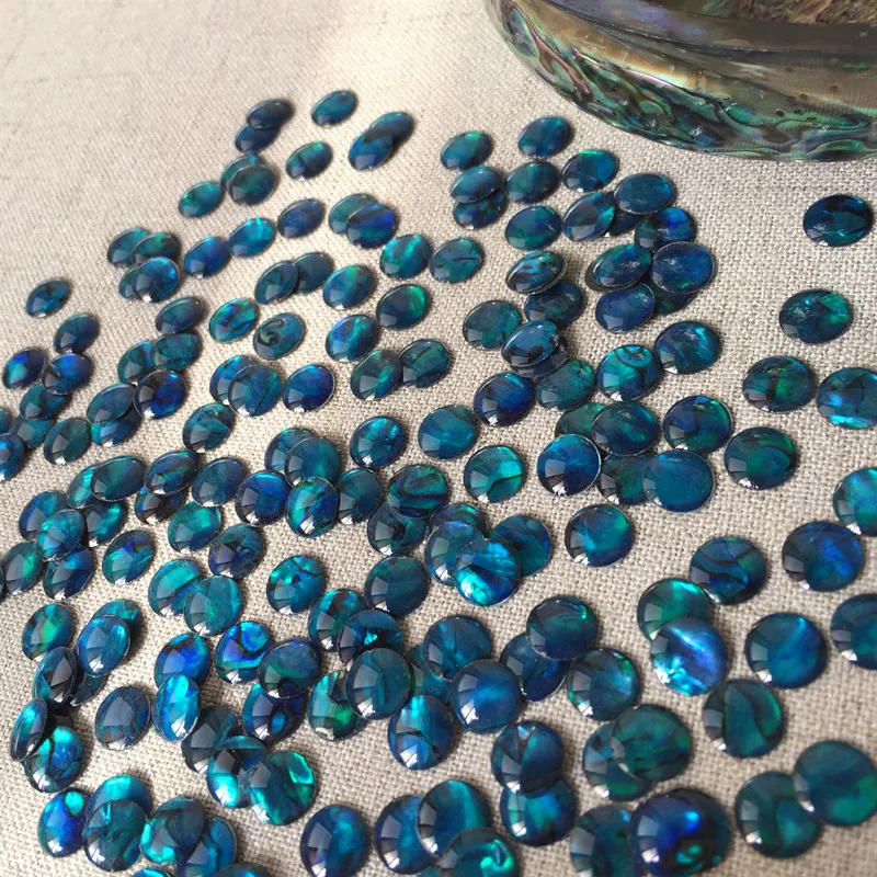 1Lot(50pcs) Diameter 8mm Creative Design Convex Surface Abalone Shell Ornaments Accessories DIY Home Crafts Decoration Materials natural shell ornaments