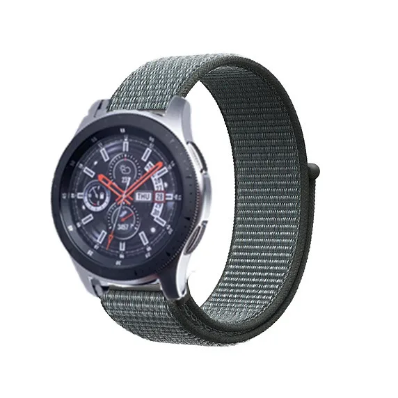 stormy gray Переключатель, нейлоновый ремешок для наручных часов Xiaomi huami amazfit bip huawei часы GT 20/22 мм, ремешок для samsung Шестерни S3/S2 galaxy Watch active2 42 мм 46 мм - Цвет ремешка: stormy gray