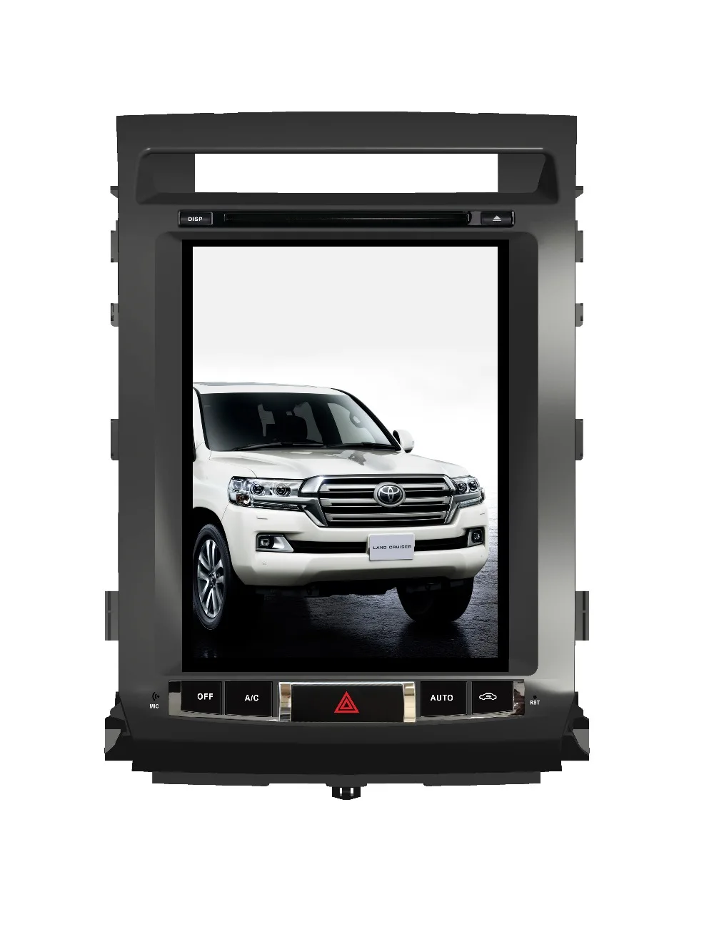 Автомобильный DVD плеер tesla style 12 1 дюйма вертикальный экран Android 9 0 GPS для Toyota LandCruiser