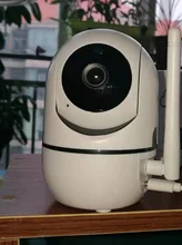 Cámara IP de seguridad para el hogar, dispositivo de vigilancia inteligente, 1080P, red de seguimiento HD en la nube, CCTV inalámbrico, WiFi, color negro