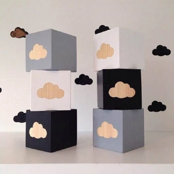 

3pcs Kids Room Decoration Mini Original Pine Wooden Block For Living Room Bedroom Decor Nordic Wall Decor DIY Crafts 6x6x6cm