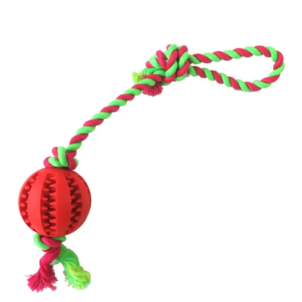 Одежда для животных, веревка, устойчивая к укусам, веревка из хлопка для собак, резиновый мяч, тренировочный мяч для собак, хлопковая веревка, арбузный мяч