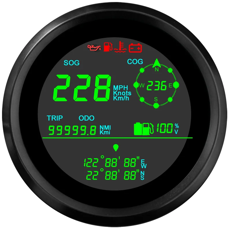 オートバイ用gpsスピードメーター 0 21 Km H デジタルスピードメーター 走行距離計 車用タコメーター299 Speedometers Aliexpress