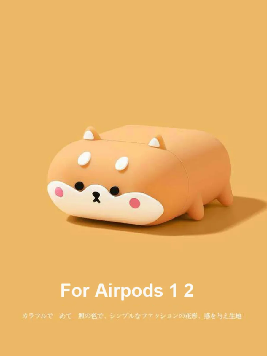 

Cute Corgi Cover For Airpods 1 2 Case Earphone Silicone Bluetooth Wireless Protective Case For AirPods Cute Dog