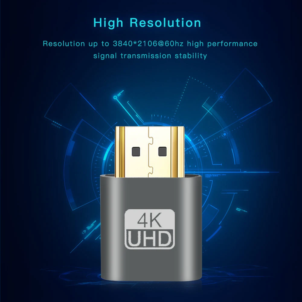 VGA HDMI-compatible Adapter 1pcs Virtual Display Dummy Plug Headless Emulator