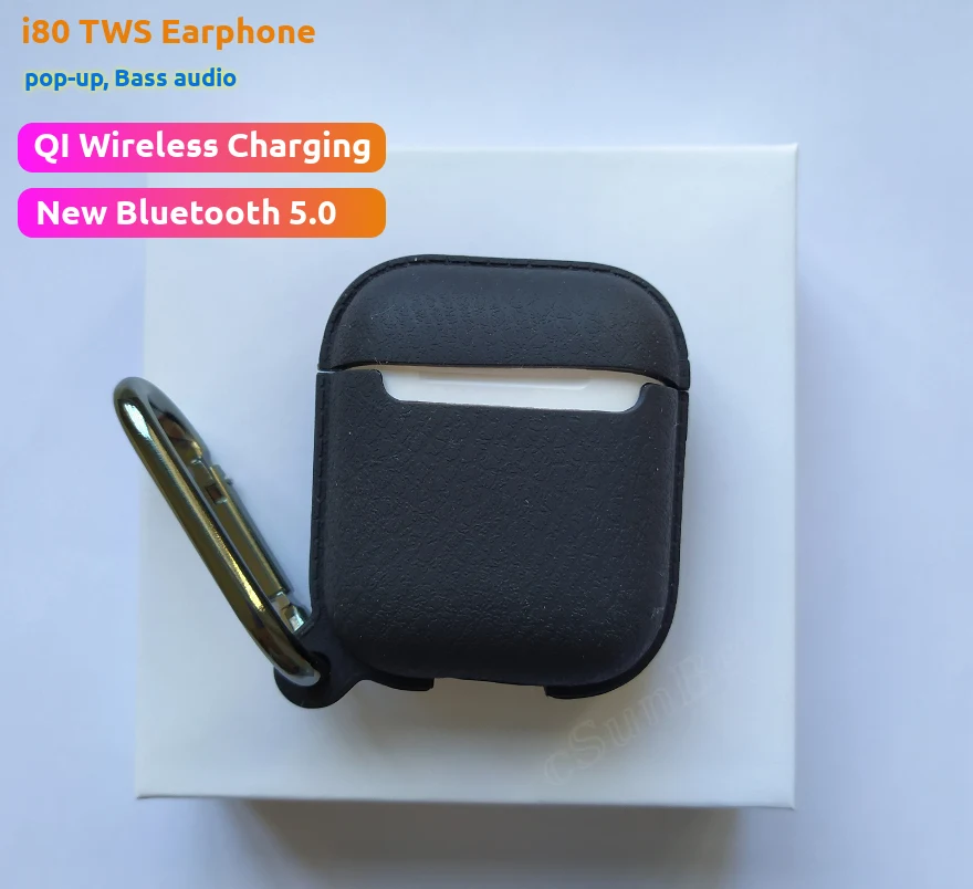 

i80 TWS Bluetooth Earphone Wireless charging Earbuds Pop-up HIFI Stereo Headsets Wireless Earphone PK i10 i60 tws i100 tws i200