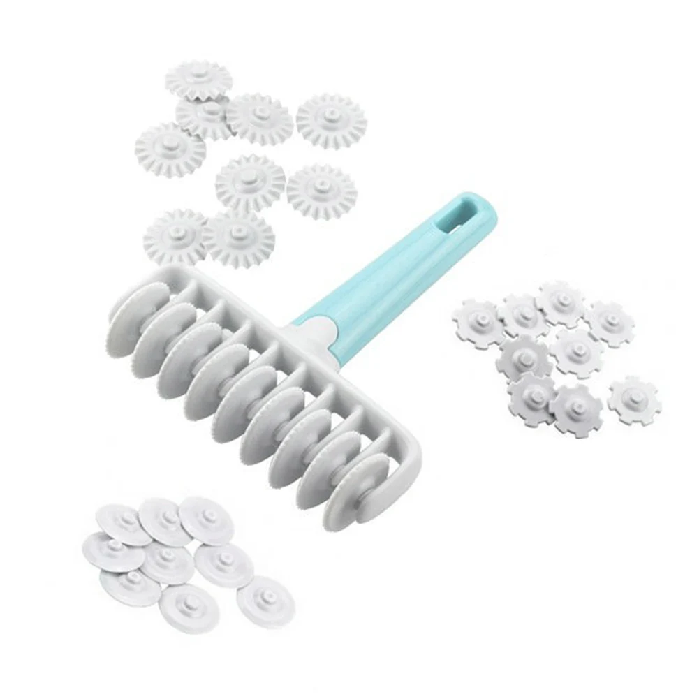 37Pcs Dough Pastry Cutter Roller With 9 Wheels Spaghett noodle maker Fancy Dumpling Wrapper Shaping Cutter Push To Cut Dough