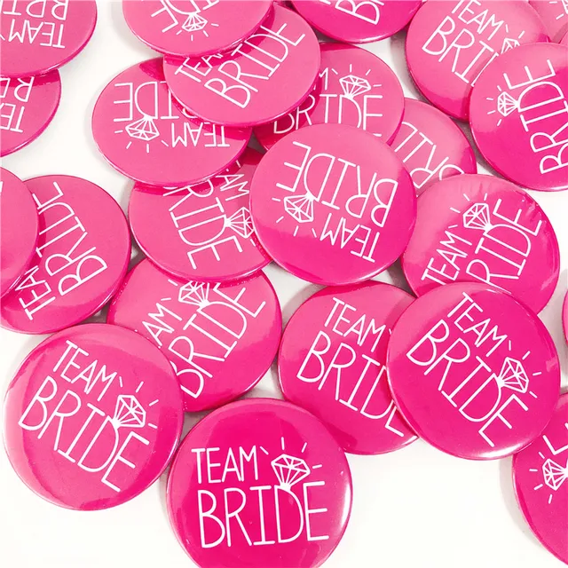Hen Party Badges Pink Team Bride Badges Bridal shower Buttons Ornate Pink Bride Badges Bride Pin,Pink Bachelorette Party buttons