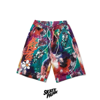 

HipHop Graffiti Print Shorts Streetwear Harajuku Oversize Shorts 2020 Summer Men Fanshion Short Sweatpant Pocket Male Trousers