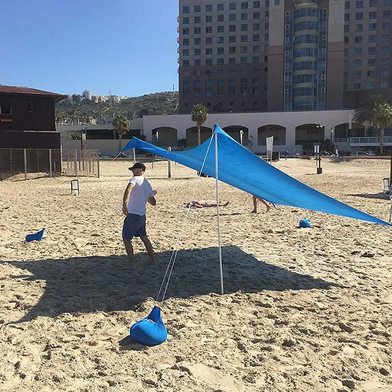 ABUO-210x210Cm открытый пляж Кале навес тент Кемпинг Прохладный Солнцезащитный УФ навес Портативный Кемпинг Рыбалка Палатка