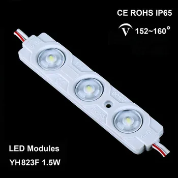 

High brightness DC12V 5730 20pcs/lot 1.5W/pcs IP65 injection led Module with lens,Good heat dissipation free shipping