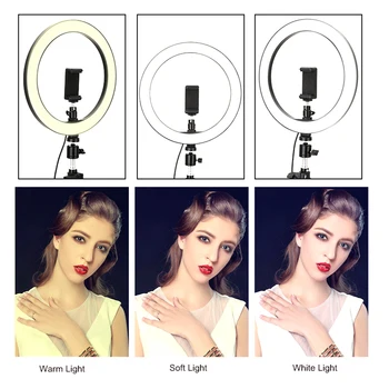 

NEW 26cm Dimmable LED Selfie Ring Light Youtobe Photography Studio Phone Video USB Plug live streaming Ring Lamp