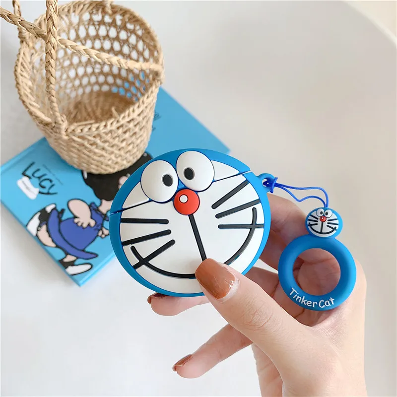 Высококачественный японский милый мультяшный чехол для наушников Doraemon Cat для Apple Airpods 1/2 3 Pro, силиконовый защитный чехол для наушников