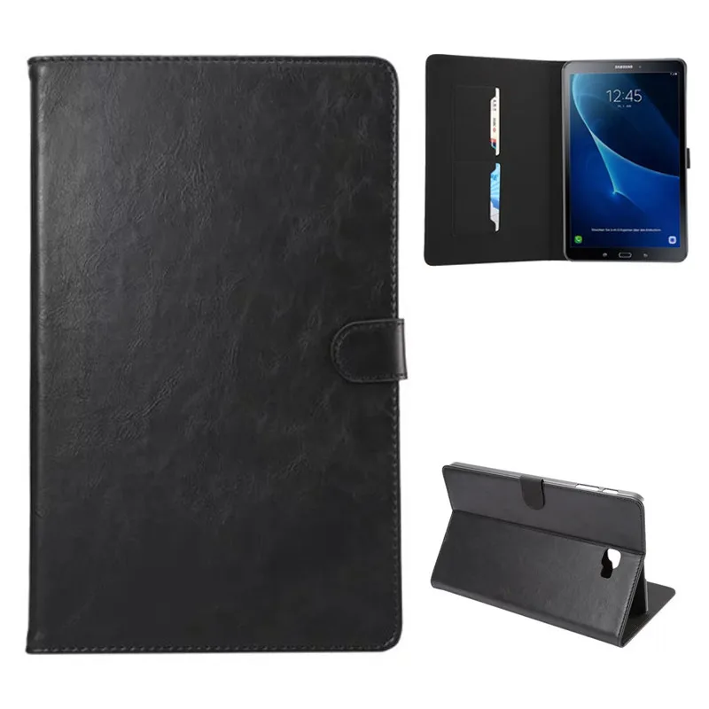 Роскошный кожаный чехол Crazy horse для Samsung Galaxy Tab A 10,1 T580 SM-T580 T585 587 бизнес стенд Умный чехол Funda