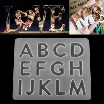

1Pcs English Alphabet Resin Molds Silicone Number Letter Epoxy Resin Mold Letter Moulds For DIY Jewelry Making Findings