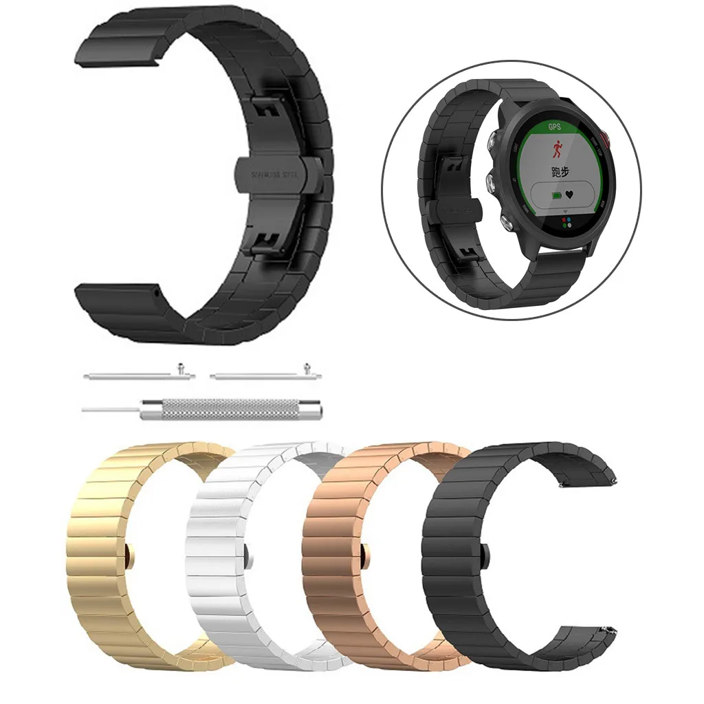 Ремешок Ouhaobin для Garmin Forerunner сменный ремешок из нержавеющей стали часов 20 мм 245/245 м