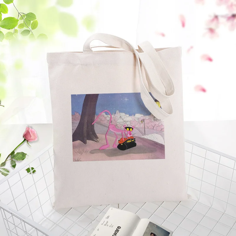 

Pink series Handbag Tote Bag Canvas Shopping Bag Custom Print Logo Text DIY Daily Use Eco Ecologicas Reusable Recycle