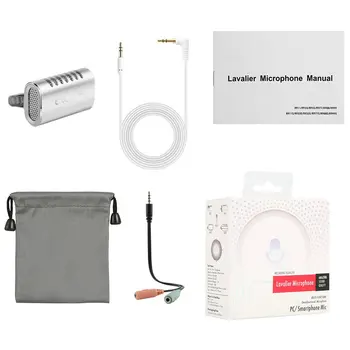 

R977 Business Lavalier Microphone Mobile Computer Small Microphone Double Condenser Microphone Condenser Microphone