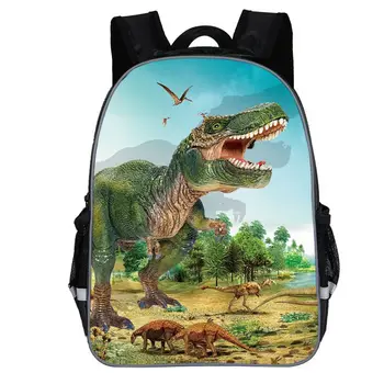 

Primary School Student Dinosaur Schoolbag Kindergarten Children Cartoon Animal Backpack Cool Boys Bag Waterproof Durable Satchel