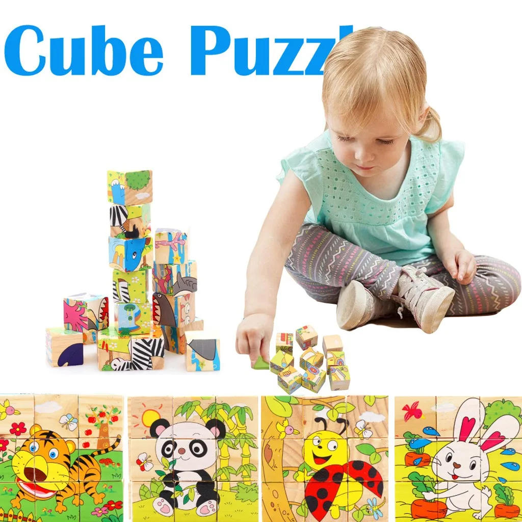 

9 Pieces Early Educational Learn Puzzle Game Toys Kids Big Wooden Puzzle Jigsaw Picture Puzzles For Adults Children Kids