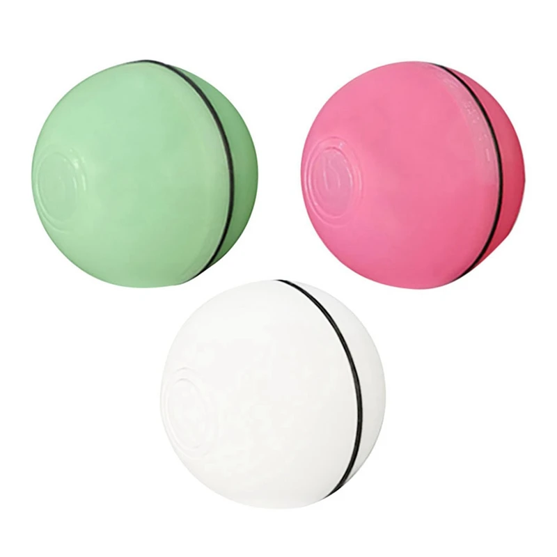 

Rechargeable Ball Pet Toy Automatic Rolling Ball With Flashing LED Interactive Pet Cat Jumping Ball Toys USB Recharge