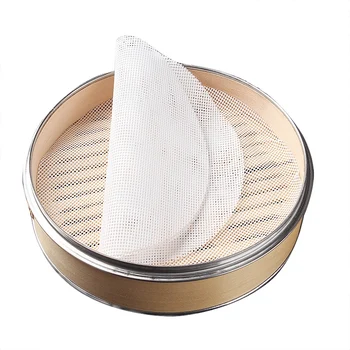 

AFBC 36cm Reusable Silicone Grid Non-Stick Kitchen Cooking Steam Mat for Steamer Cooker Stuffed Bun Dumplings