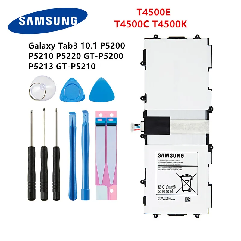 Планшет SAMSUNG Orginal T4500C T4500E T4500K аккумулятор 6800 мАч для Samsung Galaxy Tab3 P5200 P5210 P5220 P5213 +