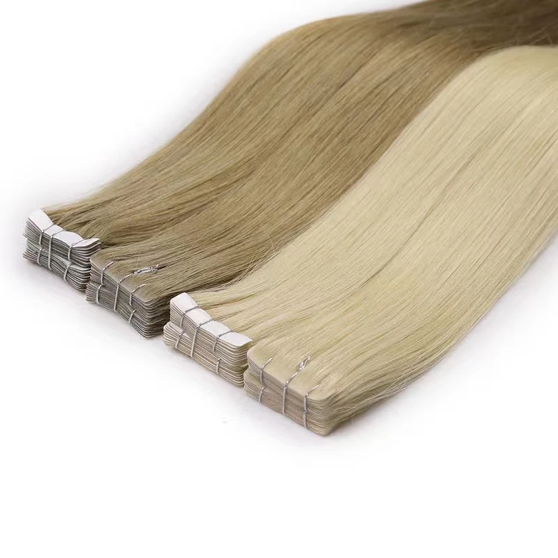 High Quality Virgin Human Hair Tape In Extensions Chinese 2.5g/pcs Seamless Skin Weft PU Straight 100% Remy Raw Hair Extensions