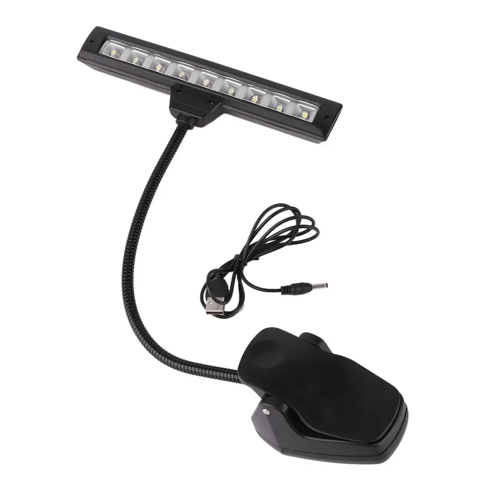 

ICOCO 1pcs Portable 9 LEDs 12V Clip Desk Lamp Flexible Light Charging Music Book Table Lamp With Charging Plug Free Shipping