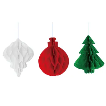 

Christmas Decorations Honeycomb Orifice Paper Christmas Ball Pendant Household Flower Decorations Lh01