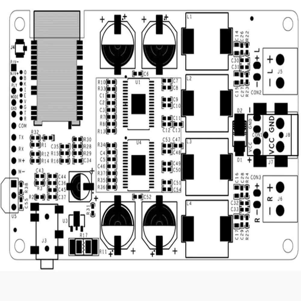 Taidacent Bluetooth AMP Board Sound Amplifer Board Bk3266 Bluetooth 5 0 Serial Command Programmable 2 100 Watt Aux Input