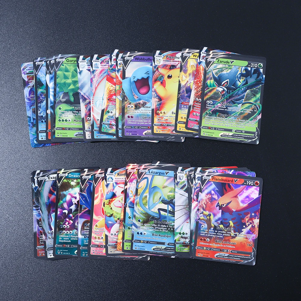 20Pc Versione Francese Pokemon Gx V Card Shining Takara Tomy Cards Game Tag Team Battle Carte Trading Giocattolo Per Bambini