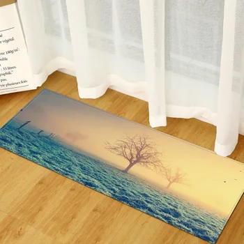 

3D Scenic Pattern Carpet Kitchen Floor Mat Non-slip Mat Table Floor Mats Absorbent Soft Rugs