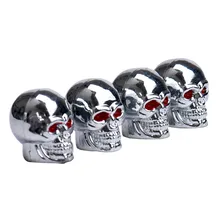 Hot Sell Red Eyes Skull Tyre Tire Air Stem Dust Caps For Car Bike Truck Mtb Bicycle Accessories Bicicletabisiklet Aksesuar