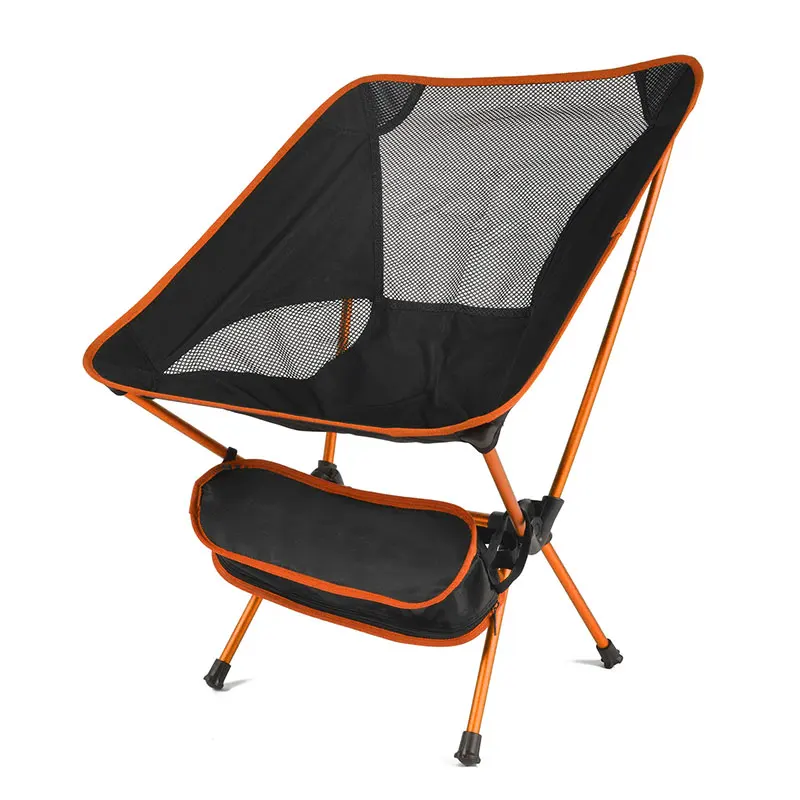 Сверхлегкий садовый складной стул с высокой нагрузкой, переносное кресло для кемпинга, пляжа, пикника, рыбалки, ротанга, кресло, сиденье, Panana - Цвет: Orange