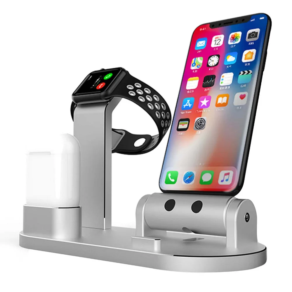 Зарядная док станция Besegad для AirPods Apple Watch iWatch Series 1 2 3 4 38 мм 42 iPhone 10X8 7 6 6S Plus|Подставки