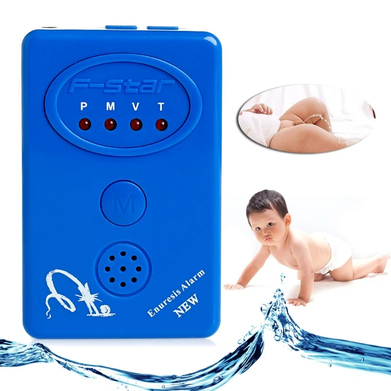 MLMERY Adult Baby Bedwetting Enuresis Urine Bed Wetting Alarm +Sensor With Clamp Blue Baby Care images - 6