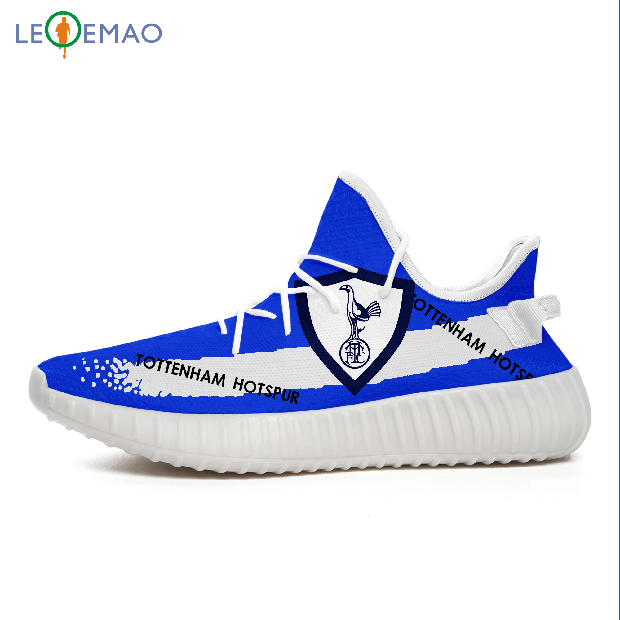 

LEQEMAO Walking Shoes Tottenham Lilywhites Fans Hotspur Football Club Custom Yeezys Boost 350 V2 Breathable Sneakers Shoes