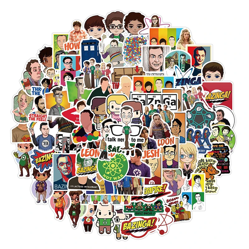 10 30 50pcs pack classic tv show supernatural stickers car skateboard laptop motorcycle luggage graffiti decal kids toys sticker 10/30/50pcs The Big Bang Theory TV Series Stickers Decal For Luggage Car Laptop Fridge Skateboard Waterproof Kids Sticker Toys