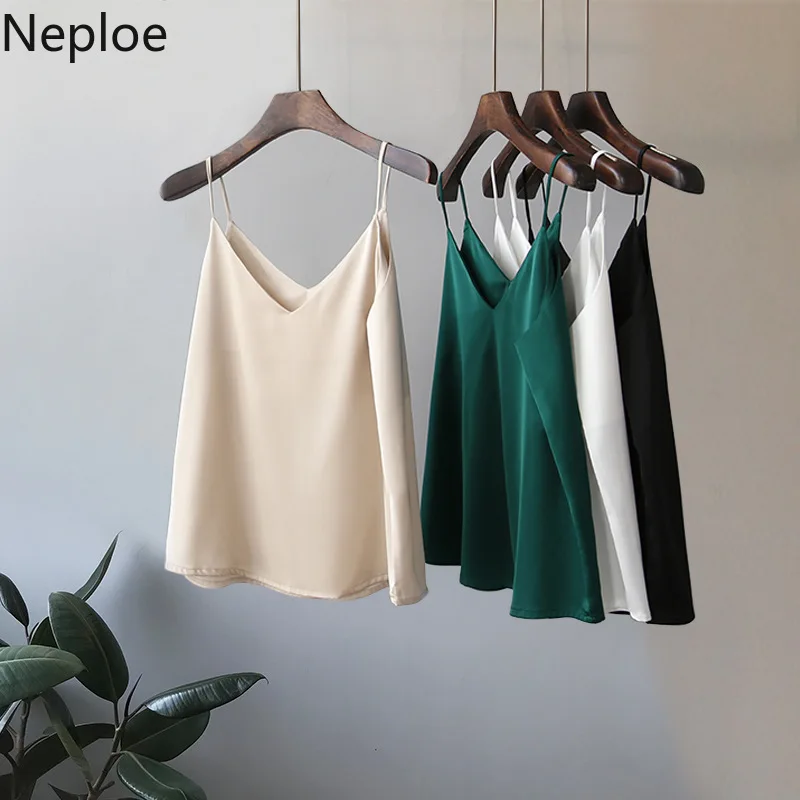 Neploe V-образный вырез золотой бархат пикантная Свободная майка без рукавов
