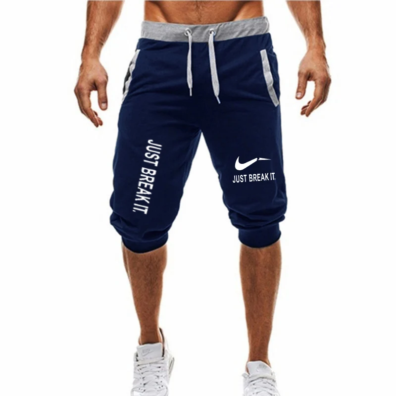 2 Navy blue Новые летние Брендовые мужские спортивные тонкие шорты для бега, мужские черные шорты для бодибилдинга, мужские шорты для фитнеса и тренажерного зала - Цвет: 2 Navy blue