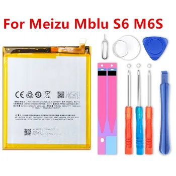 

NEW 3000mAh BA712 Battery for MEIZU M6s Meilan S6 Mblu S6 M712H M712c, M712M, M712Q, M712Q-B Batteries