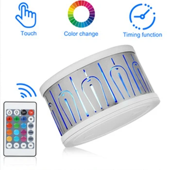 

LED Colorful Lamp Light Peacock Projection Wall Mount Bedside Lamp with Press Remote Control Night Light 4 Brightness Adjus